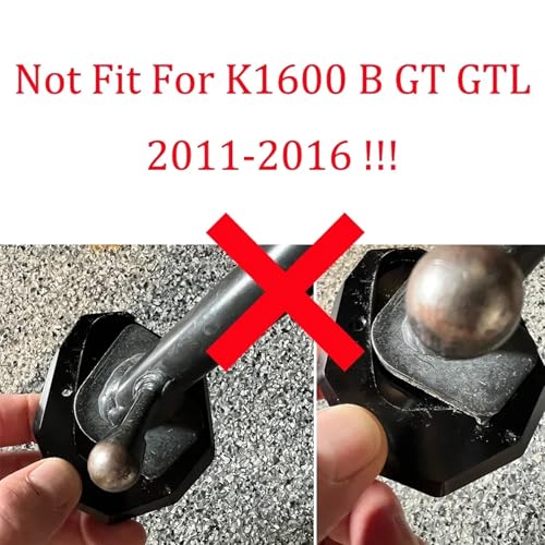 Extension béquille K1600GT 2017-2023 plaque support moto noir - 2