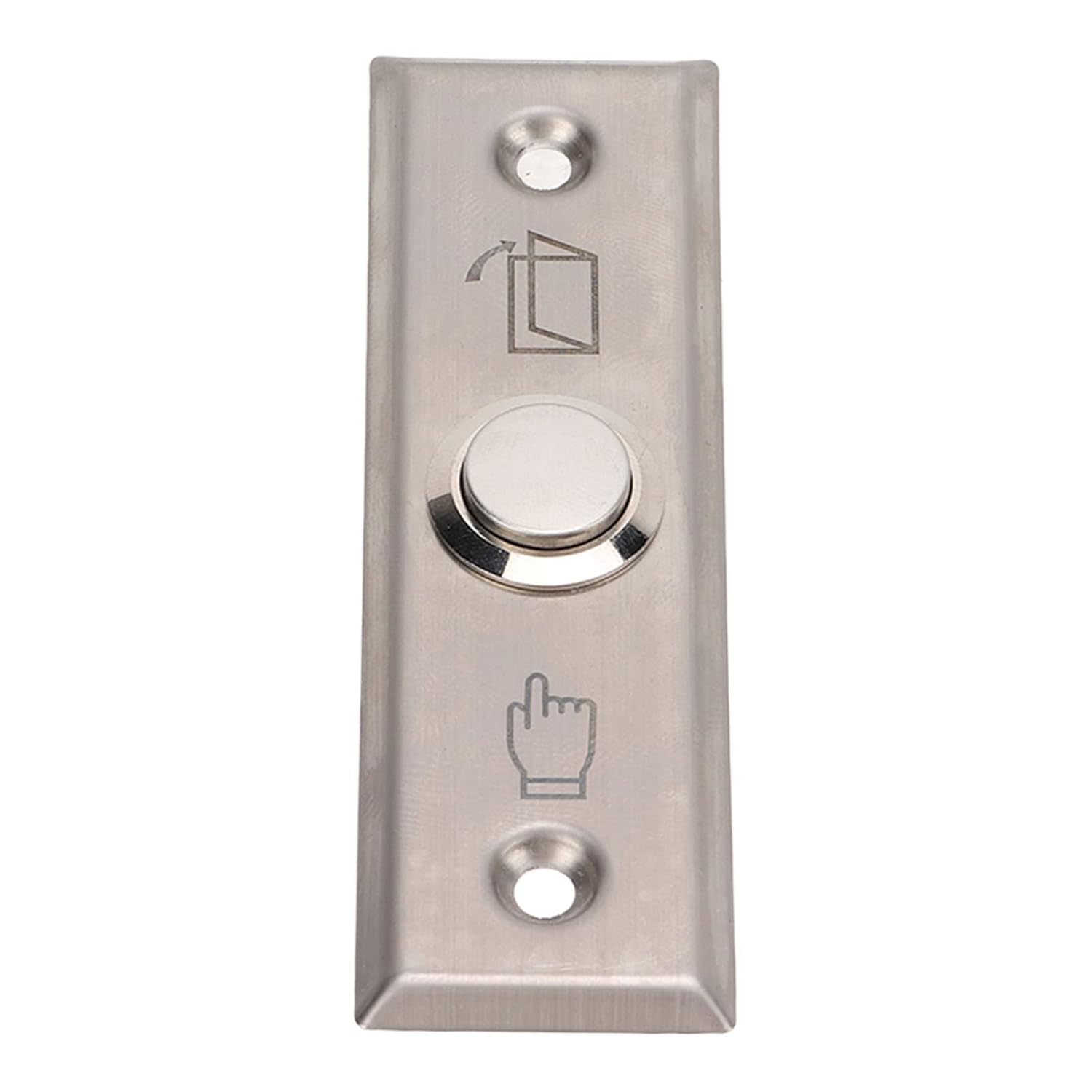 Door Exit Release Switch Push to Exit Button Stainless Steel Automatic Reset Brushed with Screw Crimp Installation for Indoor Outdoor Use
