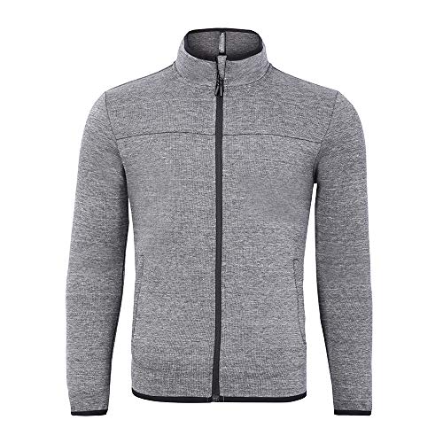 Pioneer Camp Men's Lightweight Jacket Coat Casual Zip Up Outdoor Light Spring Outerwear (Grey, XL)