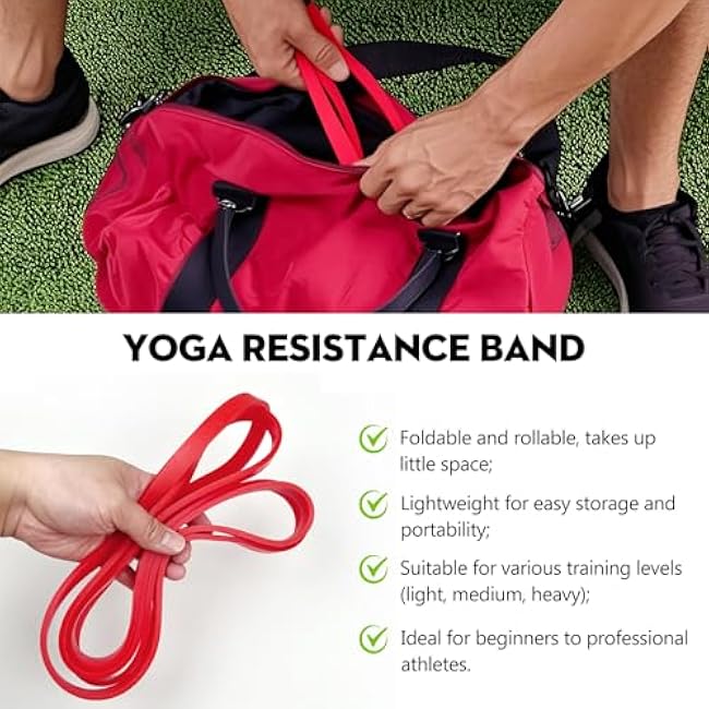 Yoga & Tension Resistance Band ¨C Pull-Up Trainer for Strength, Chest Expansion, Flexibility & Endurance, 15-35 lb Resistance, Compact & Durable Fitness Tool