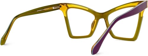 Miniatura 4 de Zeelool Marco de gafas de ojo de gato de gran tamaño para mujeres con lentes transparentes sin receta Johnsie ZJGA606084