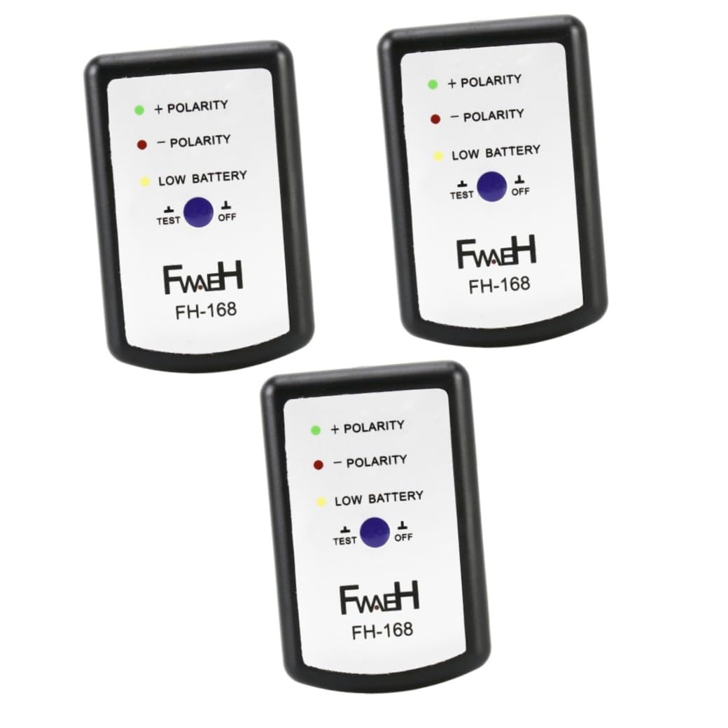 Gatuida 3pezzi Tester Di Polarity Per Altoparlanti Strumento Di Misura Fase Per Sistemi Audio Auto Verifica Polarity Altoparlanti Portatile e Affidabile Per Subwoofer