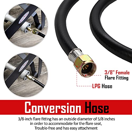 GasOne-2109-RED-4-ft-High-Pressure-0-20-PSI-Adjustable-Regulator-with-Red-QCC-1-Type-Hose-Works-with-Newer-US-Propane-Tanks