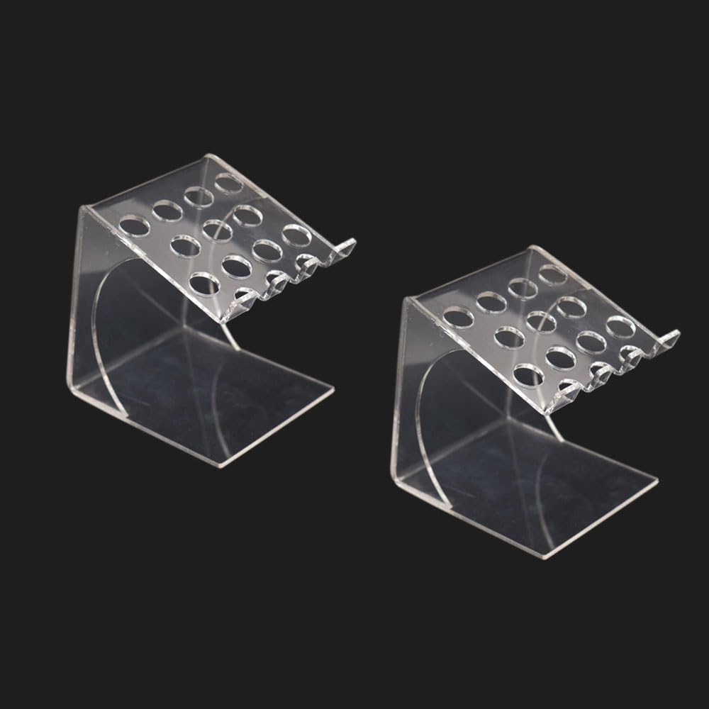 Airgoesin 2pcs Dental Acrylic Composite Syringe Organizer, Dental Syringe Holder, Resin Adhesive Applicators Stand, Resin Placement Rack for Medical Composite Resin Adhesive Syringes