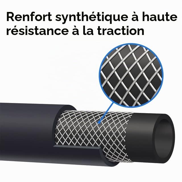 8 mm d'identité Noir Longueur : 10 m de carburant et tuyau en caoutchouc résistant aux huiles – autosilicon...