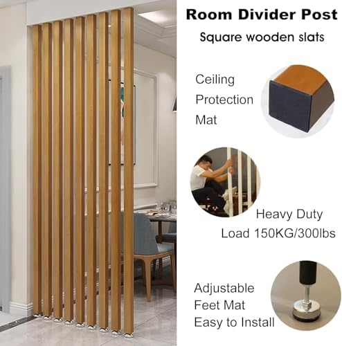 Modern Room Divider Post, Floor-to-Ceiling Partition for Studio Apartments & Office Spaces, Versatile Design for Privacy & Space Management, Stylish & Functional Solution