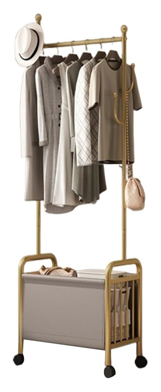 Porte-vêtements portable de 60 cm pour organiser l'entrée et le bureau