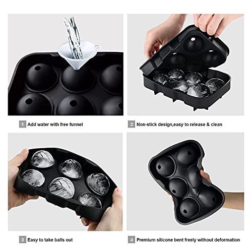 Set de 4 moldes para hielo de silicona con tapa miniatura 3