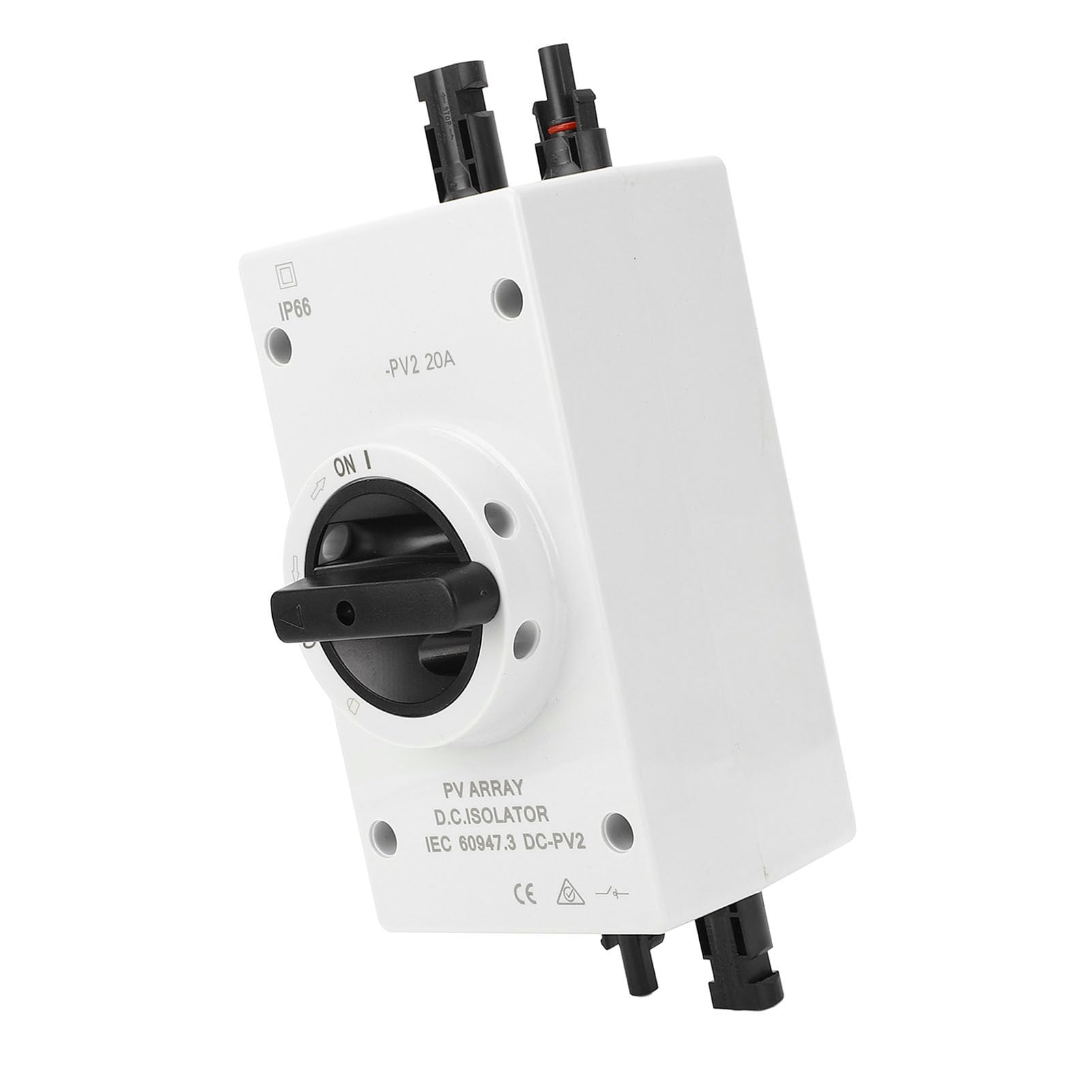 Tissting Interruttore Sezionatore DC IP66 Impermeabile per Impianto Fotovoltaico - Sezionatore Fotovoltaico per Manutenzione Sistemi Solari off Grid 250x100x80mm (9.8x3.9x3.1 (20A)