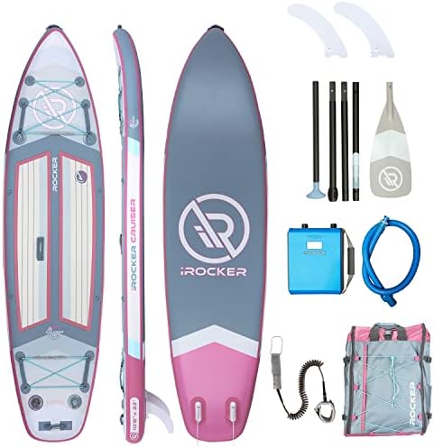 iROCKER Cruiser Inflatable Stand Up Paddle Board, Ultra Series, 1...