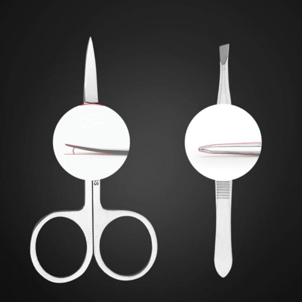 Ensemble de manucure 18pcs Kit de Coupe-Ongles Professionnel Outils de Soins de pédicure, kit de toilettage en Acier Inoxydable avec étui de Voyage en Cuir-Marron_18 pièces (Marron 18)
