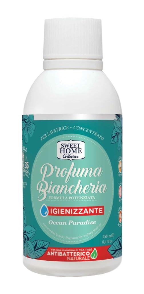 Sweet Home Profumatore Biancheria Ocean Paradise - Las mejores fragancias para tu ropa, ropa de cama, toallas y ropa de cama de 250 ml + llavero Beni Culinari gratuito
