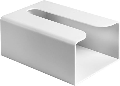 Wall Mounted Tissue Box Holder, Self Adhesive No Drill Napkin Dispenser Minimalist ABS Plastic Tissue Box for Bathroom Kitchen Counter Under Cabinet Storage for Paper Towels Wipes Grey