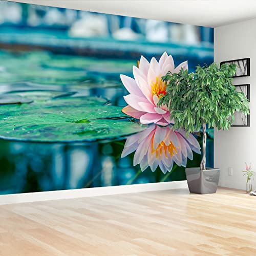Protection Papier Peint Tulup Lotos Roses Rénovation Murale Facile Maison 208x146 - 3