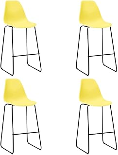 VACARX Sillas de bar (4 unidades), color amarillo