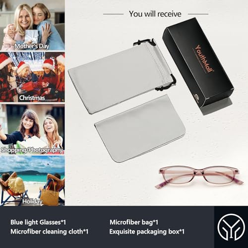 Image of Y2K Blue Light Blocking Glasses for Women Office Siren Eyeglasses