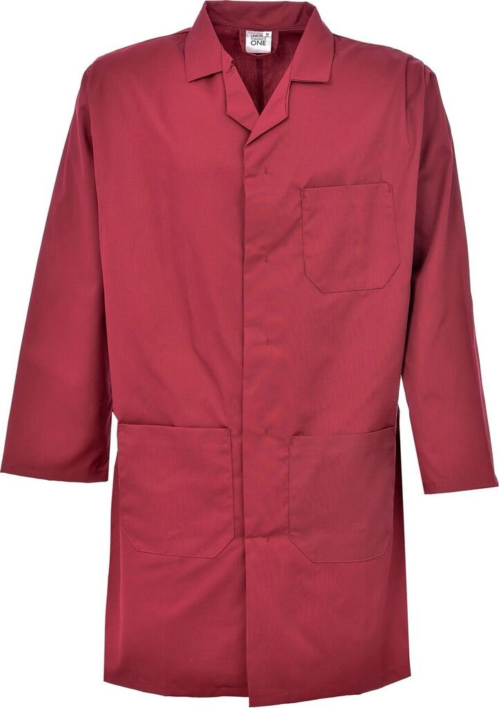 Unisex Lab Doctors Warehouse Hygiene Coat size s to 2xl (L, MAROON)