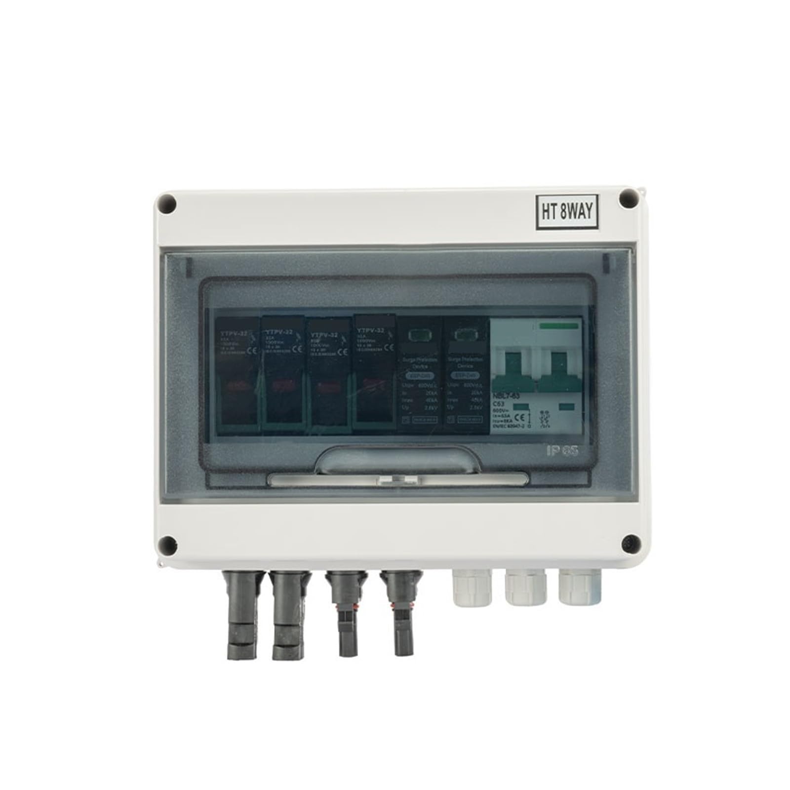 RWRAPS Scatola combinatrice DC Impermeabile for Esterni 2 Stringhe 2 ingressi 1 Uscita 600 V IP65 PV Protezione Contro Le sovratensioni solari