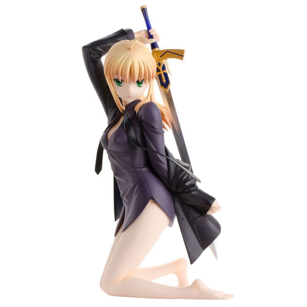 Zhongkaihua Fate Figure Saber Fate Stay Night Figure Saber Altria Pendragon Action Figure 20cm FGO Anime Figurine Kneeling Statue Model Ornaments Collectibles
