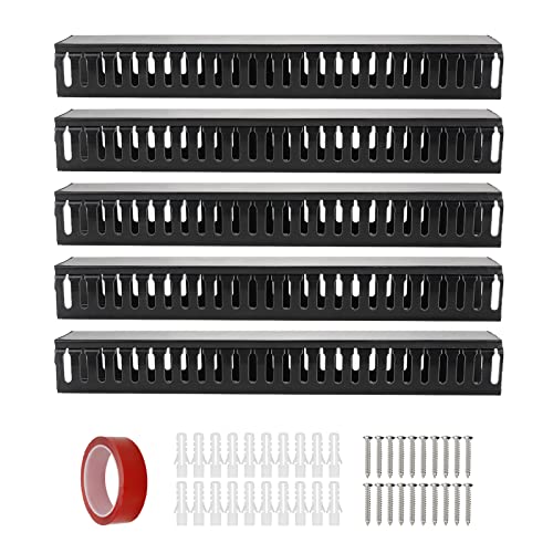 Risbay Wire Duct Kit,Cable Raceway Kit,Open Slot Cable Duct Management Raceway,Cable Raceway Kit to Hide Wall Mount TV Cables with Cover,14.96
