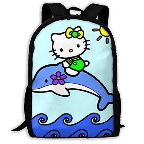 Hello Kitty: Mochila de Deporte para Ordenador portátil  diseño de Oxford  Color Azul