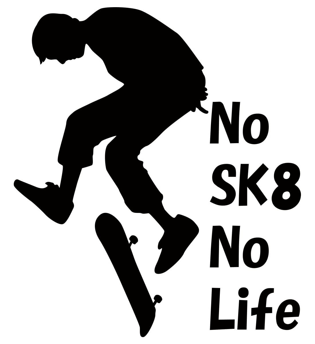 Amazon.co.jp: カッティングステッカー No SK8 No Life スケートボード