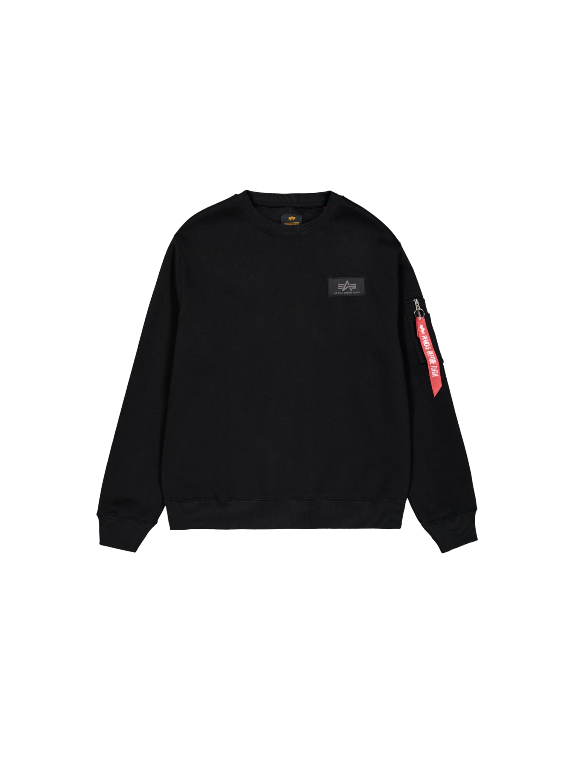 Alpha Industries Men's Back Print Sweatshirt, Black, L