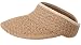 Simplicity Women's Roll Up Wide Brim Package Straw Hat Sun Visor, Dark Beige