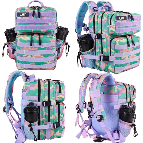 Image of LHI Tactical Military Backpack for Men and Women 25L /35L Army Assault Pack Bag Small Rucksack with Bottle Holder