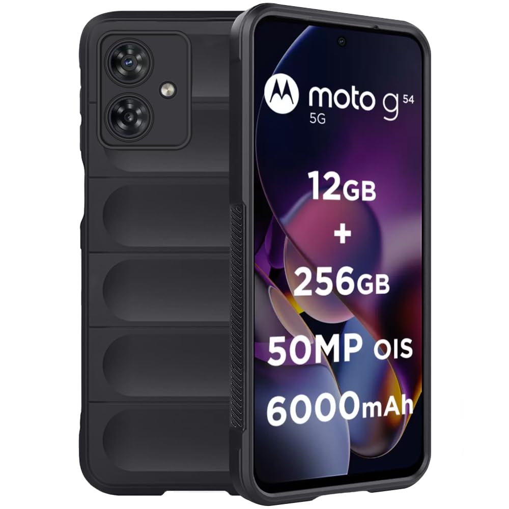 TheGiftKart Liquid Silicon Back Cover Case for Motorola Moto G54 5G / G64 5G | Shockproof Military Grade Protection | Micro-Fibre Cloth On Inner Side | Built-in Anti-Slip Grip Back Cover (TPU, Black) (B0CLKF6CV9) Amazon Price History, Amazon Price Tracker