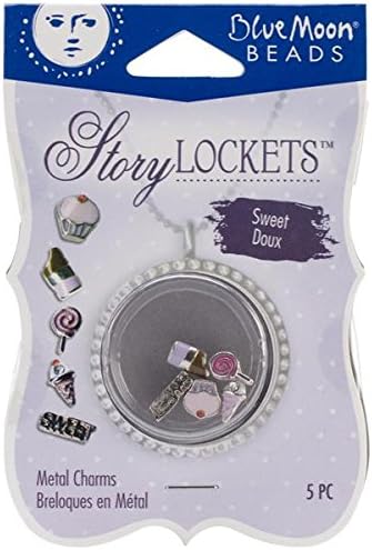 Blue Moon Beads SLKCHRM-250 Story Lockets Metal Charm, Sweet Indulgence, Assortment, 5-Pack