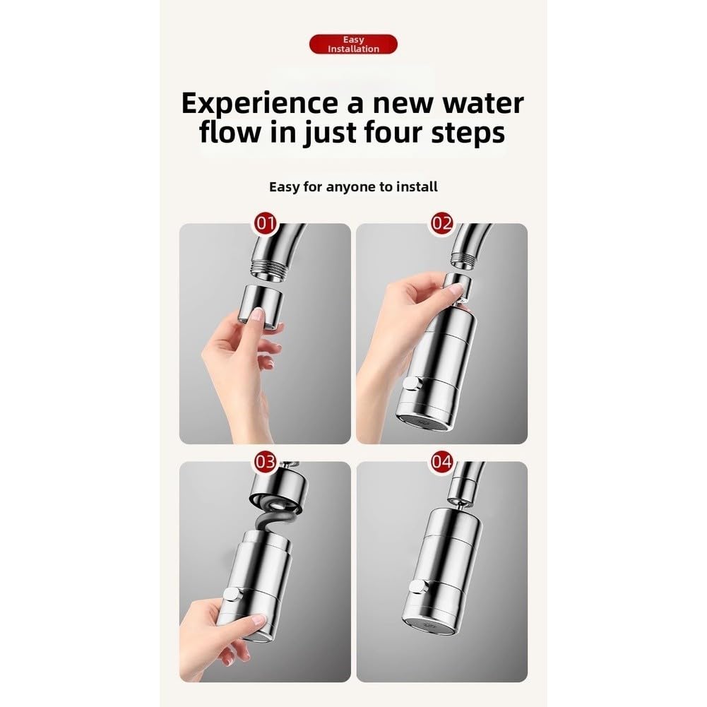Rallonge de robinet magnétique, tête de pulvérisation extractible avec double mode, rotation à 360° anti-éclaboussures pour nettoyage d'évier de cuisine