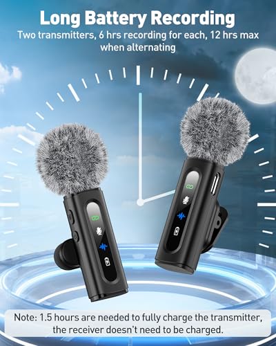 Image of USB C Lavalier Microphone Wireless AI Noise Cancellation Mini Mic for Type-C Android, iPhone 17 /16 /15, Tablet, PC, Video Recording Clip-on Mics with Rotatable Clip, Ideal for TikTok, YouTube, Podcast