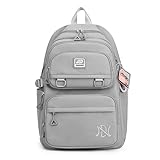 Moda Mochila Bolsa Escola Viagem Notebook Pronto entrega para todo o Brasil. livre de imposto (cinza)