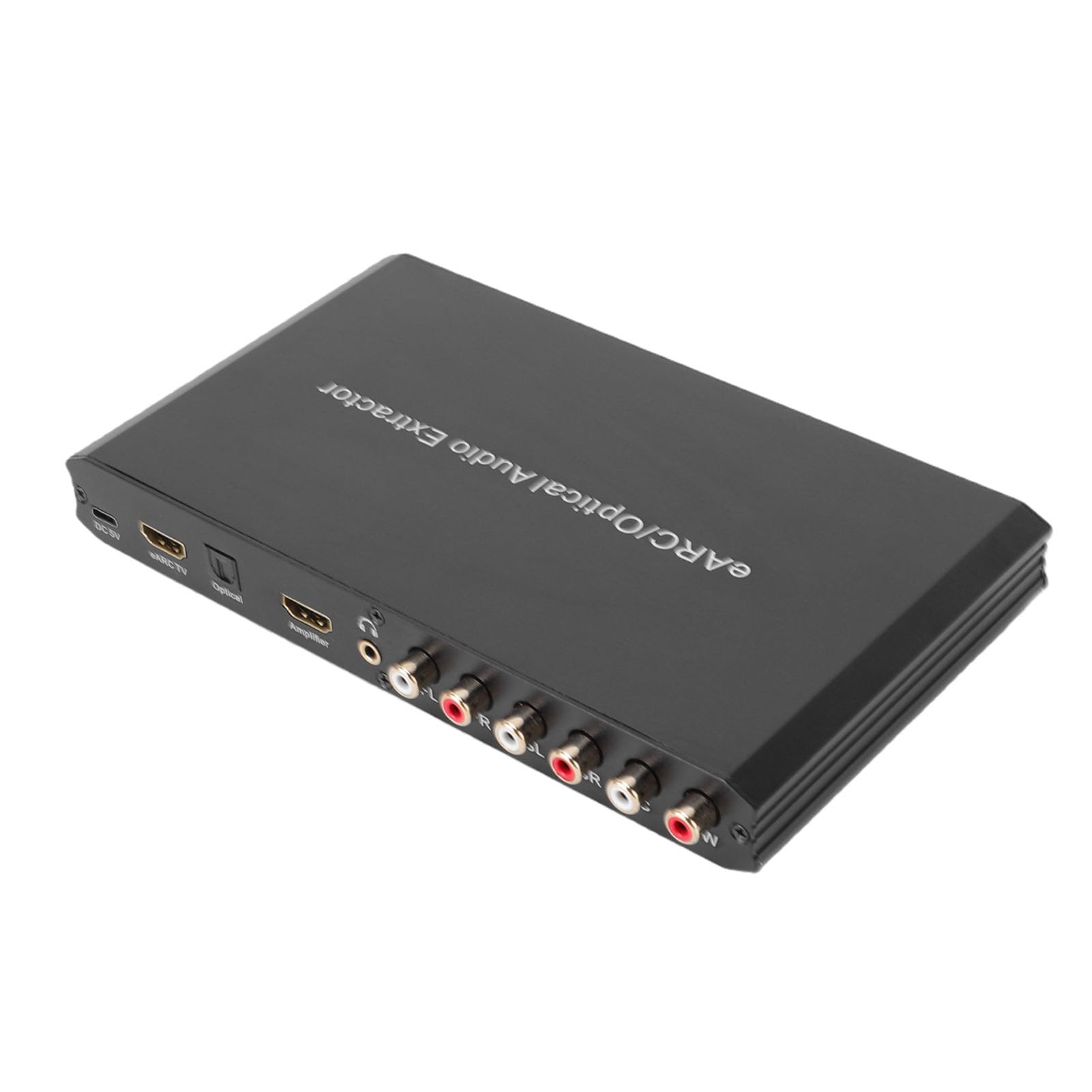 Bewinner Earc Estrattore Audio Ottico, Adattatore Audio DAC 192kHz Convertitore Ottico da 3,5 Mm per TV Home Theater 7.1 5.1 Estrattore HD a 2.0 Canali Lega di Alluminio Plug And Play