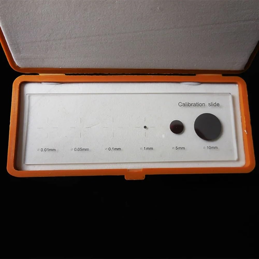 Lame étalon Pour Microscope - Micromètre En Verre Avec 4 Réticules, Points De 0,01 Mm à 1,5 Mm