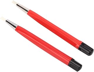 Scratch Brush Pen 2 Pack Fiberglass Scratch Brush Pen Fiberglass Pencil Scratch Pen Fiber cCleaning Pen Removing Rust Corrosion Polishing Cleaning for Watch, Coin, Jewelry, Electrical Circuit Boards