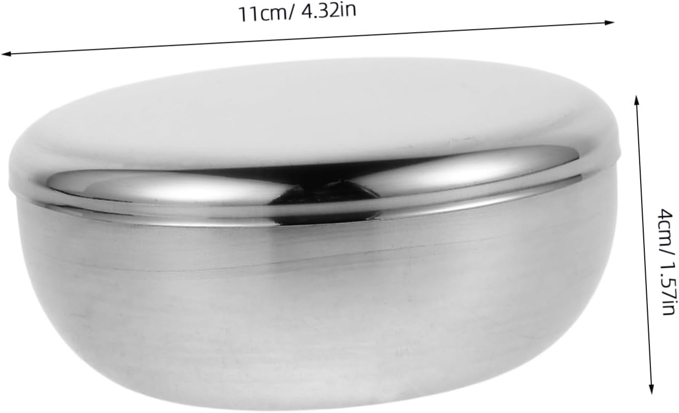 ABOOFAN Stainless Steel Korean Rice Bowl with Lid Insulated Soup Bowl Heatproof Versatile for Rice Dishes Storage Elegant Korean Design
