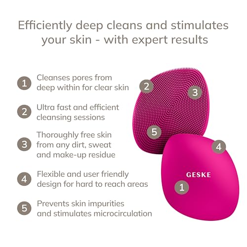 GESKE | Cepillo Facial SmartAppGuided™ 4 en 1 de Silicona Suave | Dispositivo de Limpieza Profesional para la Piel - imagen 2