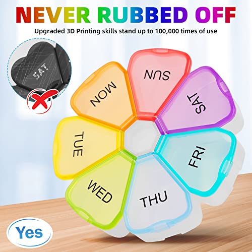 Large Weekly Pill Organizer, Oaao Xl 7 Day Portable Pill Box Case For Vitamin, Cod Liver Oil, Pills, Supplements, Flower Medicine Organizer-Arthritis Friendly… #TOP2