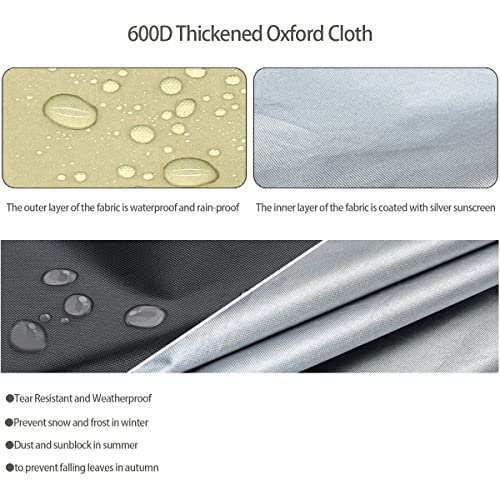 Amtoolate 2/3 Seat Porch Swing Cover Chair Bench Replacement Cover, 600D Thickened Oxford Waterproof Patio Swing Cushions For Outdoor Garden,Black-58.2 X 19.7 X 19.7 Inch #TOP2