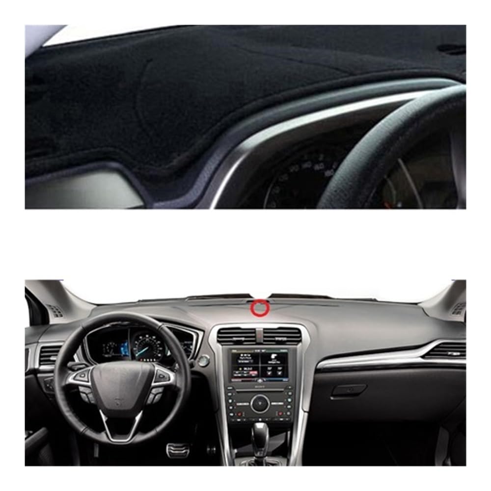Cubierta interior para tablero de coche Fusion protector salpicadero 2 capas 2013 7