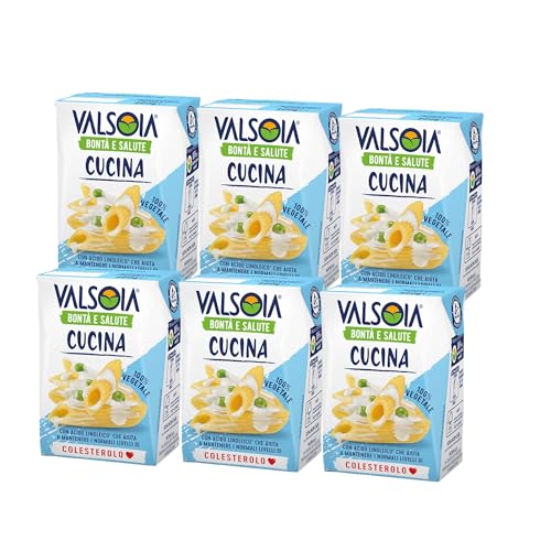 Valsoia, Condisoia Cream, Ideale Kochsahne für Laktoseintolerante, Veganer und Vegetarier, Vielseitig in der Küche einsetzbar, 6 x 200 g