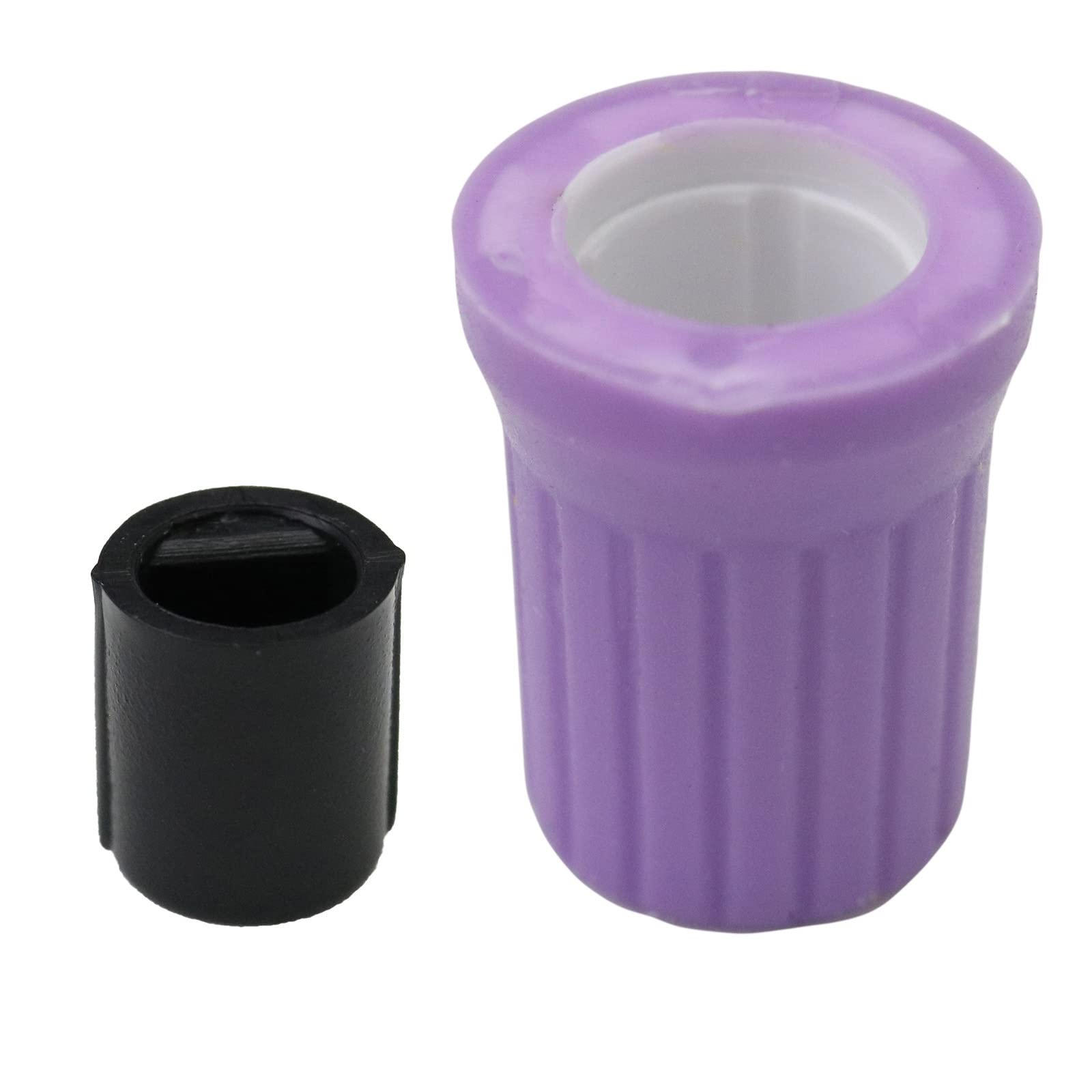 6mm D-Shaft Hole Rubber Soft Grip Vibrant Colour Body Mixer Knobs Pack of 6 (Purple) - Image 3