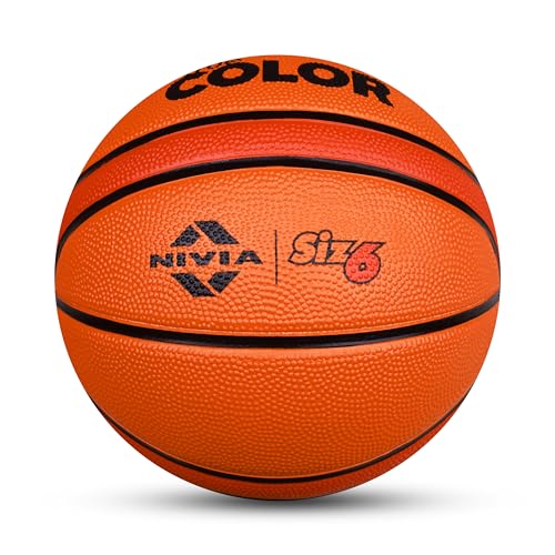 Image of Nivia True Color Basketball, As per BFI Standard, 14 Panels, Moulded Soft Rubber Cover with Pebbled Texture, Butyl Threadwounded Bladder, Made for Tournaments, To Play on All Indoor & Outdoor Surfaces
