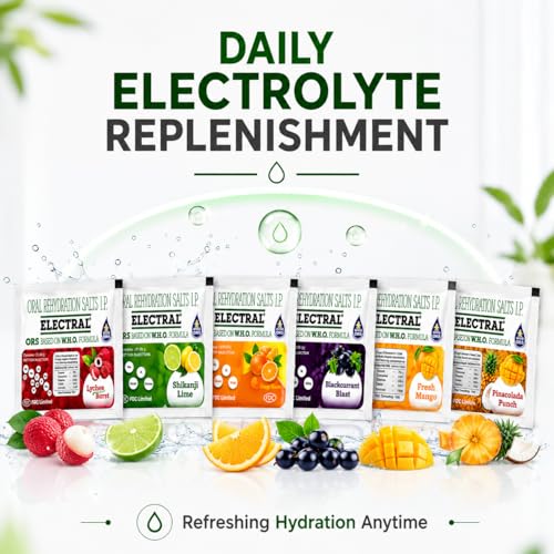 Image of ELECTRAL Oral Rehydration Salts I.P., Assorted Seven Flavours of each 21.8g