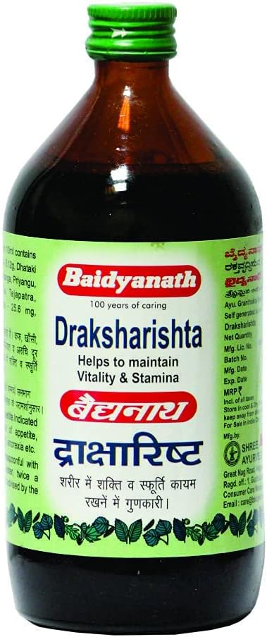 Baidyanath Asli Ayurved Draksharishta 450 Ml. syrup, Pack of 1, Multicolour