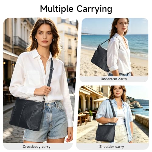 Image of NIUCUNZH Leather Women's Crossbody Bag Purse Soft Shoulder Hobo Handbags