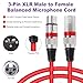 10 Color XLR Cable, Multicolor XLR Male to Female 15ft Audio Cables 10 Pack, 3 Pin Balanced XLR Microphone Cables Color Boots XLR Mic Cord Ideal for Microphones, Live Stage, Speaker, Audio Mixer
