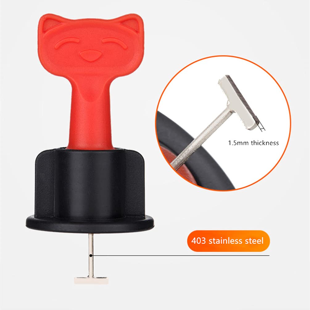 QXTXYZ 300 stuks 1,5 mm vervangende stalen naalden voor vloer- en wandtegelnivelleringssysteem, 1,5 mm nivellerende vervangbare pin herbruikbare reserve stalen pin tegelconstructiegereedschap voor het
